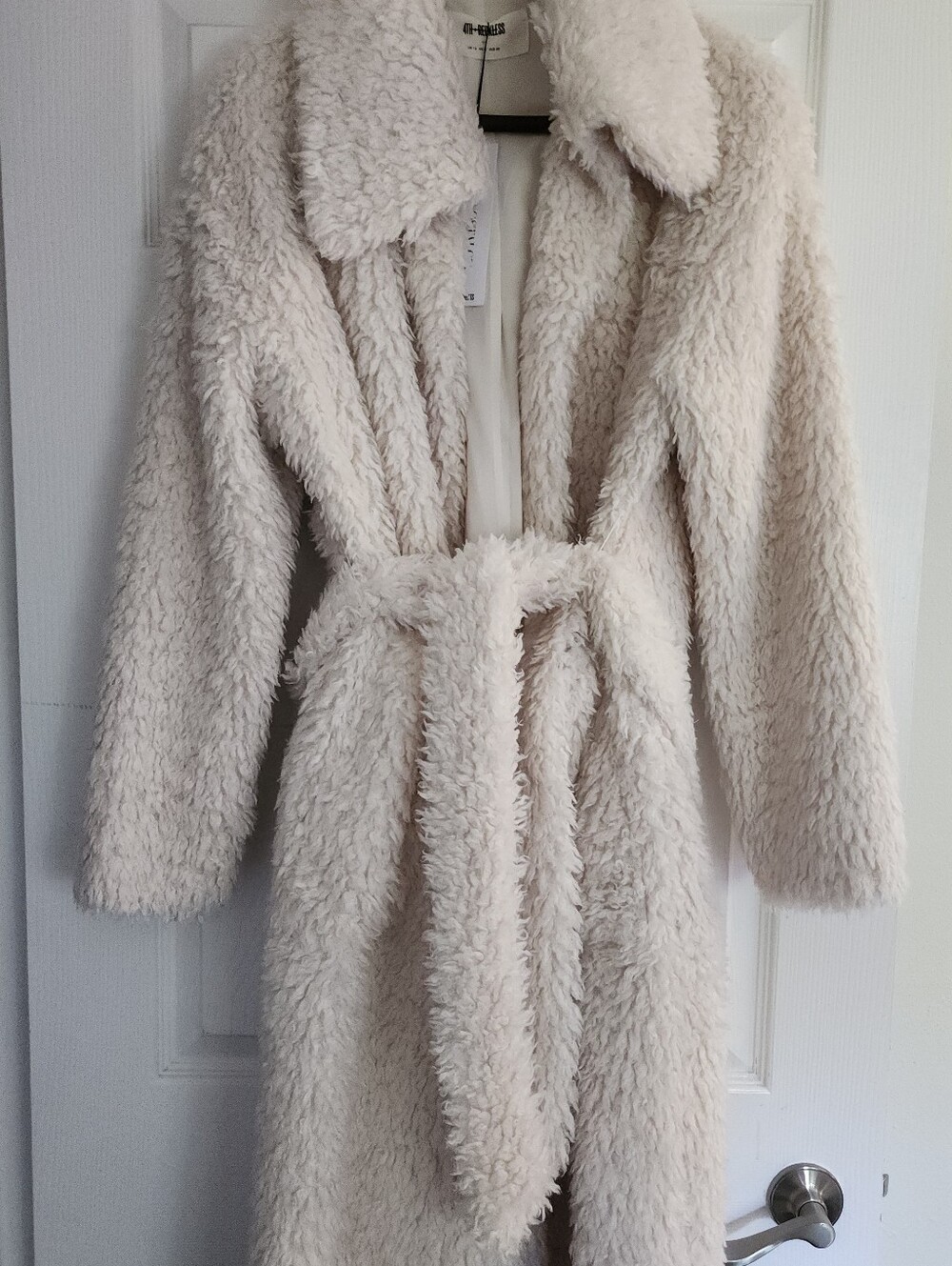 4th And Reckless Long Faux Fur Belted Coat